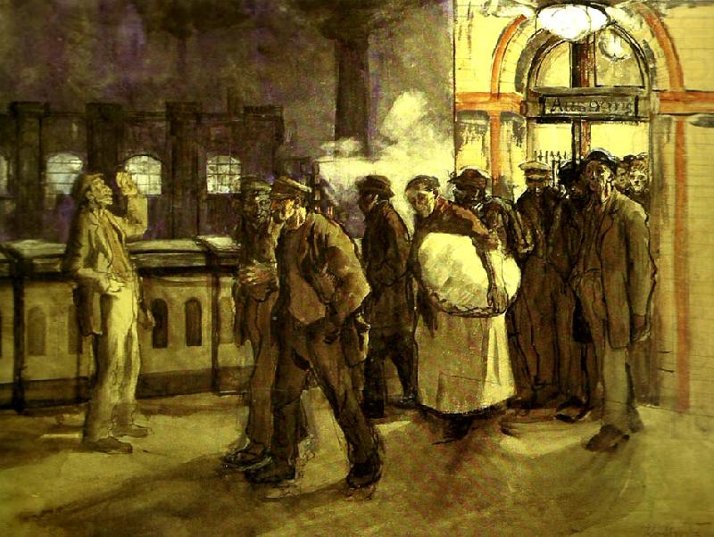 kathe kollwitz 60 hemvandande arbetare vid lehrter bahnhof china oil painting image